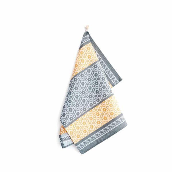 Kjøkkenhåndkle Chapla - grå/gul