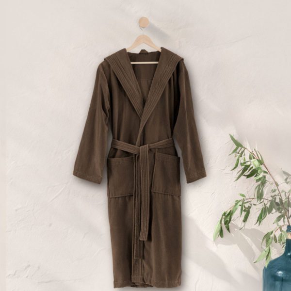 Badekåpe med Hette Vito Brun - Herre
