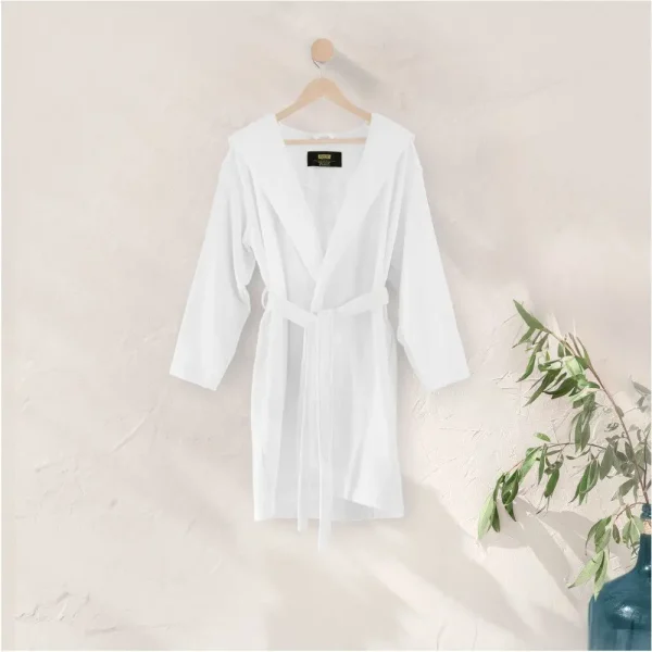 Badekåpe med Hette Mona Hvit - Dame