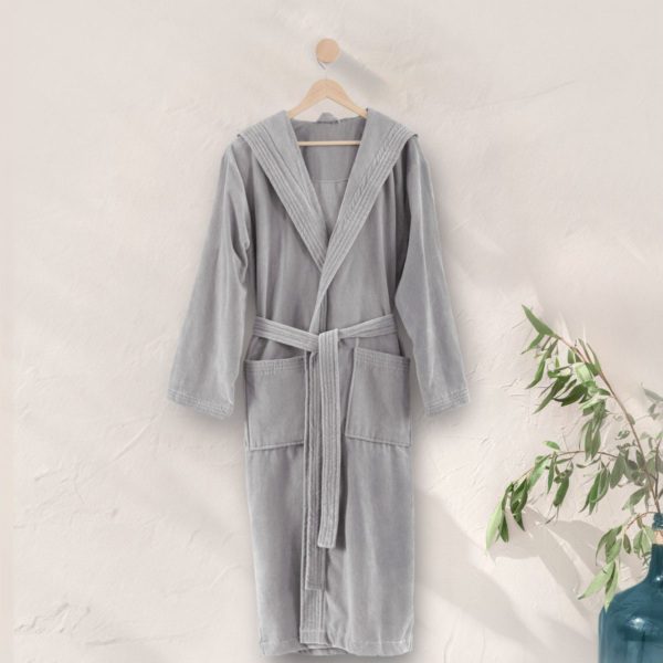 Badekåpe med Hette Vito Grå - Herre