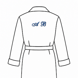 Brodering av initialer på ryggen
