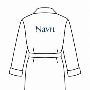 Brodering av navn på ryggen